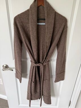 Lily Mcneal Merino Wool Cashmere Belted Cardigan Size Medium